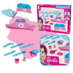 Imagem de Cozinha Infantil Completa Barbie 15 Acessorios - Cotiplás