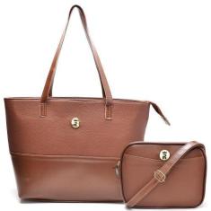 Imagem de Bolsa Feminina Zíper Dia a Dia + Bolsa Alça Transversal Leve - Rubim C