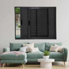 Imagem de Janela Veneziana de Alumínio 3 Folhas 100 X 100cm Linha 25 Esquadrias 