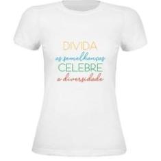 Imagem de Camiseta Celebre a Diversidade - Adulto Feminina