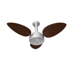 Imagem de Ventilador de Teto Miray Venti-Delta 3 Pás 130w Prata/Tabaco - 220V