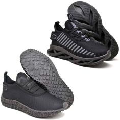 Imagem de Tênis Caminhada Academia Corrida Confortavel 2 Pares Diferentes-Feminino