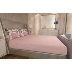 Imagem de Jogo de Lençol Zono Enxovais Cama Queen 3 Peças Malha 100% Algodão Atlas - Rosado