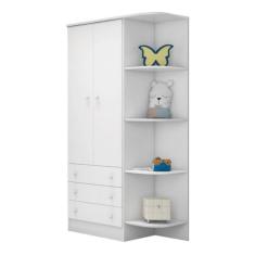 Imagem de Guarda Roupa 825 Infantil 2 Portas 3 Gavetas Com Cantoneira Linha Doce Sonho Qmovi