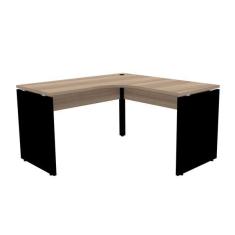 Imagem de Mesa Em L P/ Escrit rio 145x145 Pandin P25 - Naturalle/preto