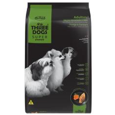 Imagem de Ração Seca Three Dogs Super Premium Frango E Cenoura Para Cães Adultos Raças Pequenas E Mini - 15 Kg