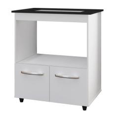 Imagem de Balcão Para Cooktop Elisa 2 Portas Branco - Moblis