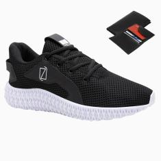 Imagem de Tênis Masculino Esportivo Caminhada Conforto Dia a Dia + Carteira-Masculino