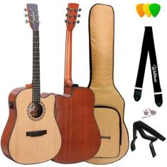 Imagem de Violão elétrico folk waldman anápolis sólido dcex-1141 n