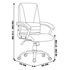 Imagem de Kit 02 Cadeiras de Escritório Giratória Com Regulagem de Altura Chicago Couro PU  - Gran Belo