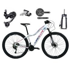 Imagem de Bicicleta Aro 29 Absolute Hera Feminina Alumínio Câmbios Shimano Deore e Altus 27v Freios Hidráulicos Garfo Com Trava no Guidão - Branco