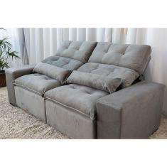 Imagem de Sofá Retrátil e Reclinável com 2,00m de Largura em Tecido Suede