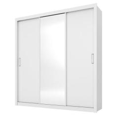 Imagem de Guarda Roupa Casal Residence 3 Portas Branco Com Espelho - Demóbile Branco