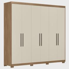 Imagem de Guarda Roupa Casal 241cm 6 Portas Vanny D02 Amêndola/Off - Mpozenato