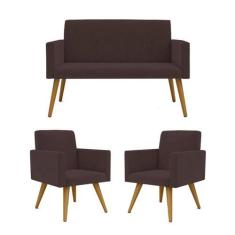 Imagem de Kit Sofá Namoradeira + 2 Poltronas Decorativas  - B Balaqui Decor