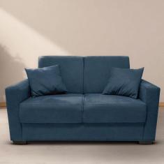 Imagem de Sofá Estofado 2 Lugares Sala Estar Recepção Sofia Suede Azul Marinho