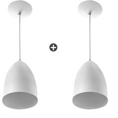 Imagem de Kit 2 Lustres Pendente Cone De Alumínio 20x14cm Soquete E-27 