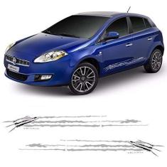 Imagem de Faixa Lateral Fiat Bravo Wolverine 2014/ Adesivo Prata