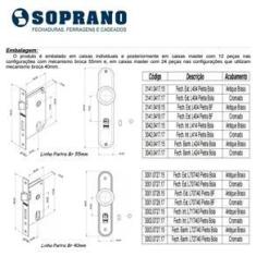 Imagem de Fechadura Banheiro 40mm Soprano Bora Antique Bass Bola Golf