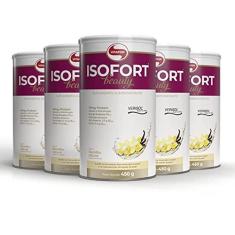 Imagem de Kit 5 Whey Protein Isolado Isofort Beauty Vitafor 450g Baunilha