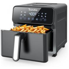 Imagem de Fritadeira Elétrica Air Fryer 8 em 1, Capacidade 6 Litros com Tela Digital LCD, 110V 1500W, Trundlia, Preta