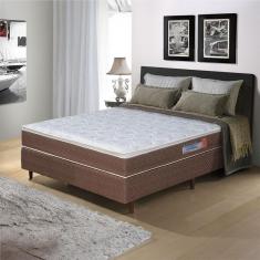 Imagem de Cama Box de Casal Umaflex Berlim com Pillow Top e Molas Ensacadas 72x138x188 cm - Castor/Branco