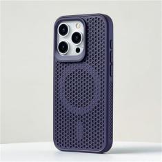 Imagem de Capa magnética de malha de dissipação de calor para iPhone 15Pro Max 14 13 12 Pro Max Cooling respirável capa de carregamento sem fio, T4, para iPhone 15 Pro