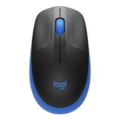 Imagem de Mouse sem fio usb 1000dpi preto e azul m190 logitech