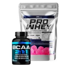 Imagem de Whey Protein Refil 1Kg + Bcaa 2:1:1 2000mg - Pote 60 Cápsulas - Pro He