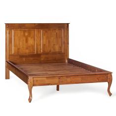 Imagem de Cama Queen 160cm em Madeira Maciça Hannover 60835 Linz Móveis - Imbuia Glazer