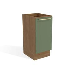 Imagem de Balcão De Cozinha Modulado Botanic M621 c/ 1 Porta S/tampo 40cm Nogueira/verde Oliva - Kappesberg
