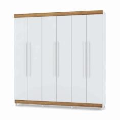 Imagem de Guarda Roupa Casal 6 Portas Elegance 1003798 Branco Canela Vila Rica