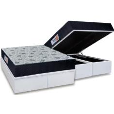 Imagem de Cama Box Baú Queen: Colchão Anatômico Orthoflex Foggia Sogni Unic Face + Base CRC Courano White (158x198)