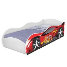 Imagem de Cama carro infantil corrida vermelho - DULLAR Móveis