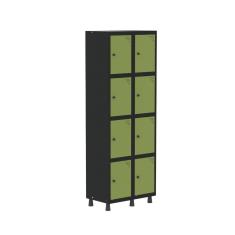 Imagem de Armário Locker Guarda-roupa 8 Portas Aço Grp 502/8 Preto/Verde Miró