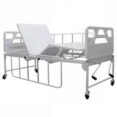 Imagem de Cama Hospitalar Manual com Grade Deslizante Semi Luxo 2 Movimentos - S