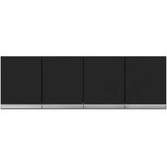 Imagem de Armário Aéreo Para Cozinha Adriana 4 Portas 160 cm Preto