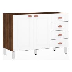 Imagem de Balcão De Pia Sem Tamp 120cm Safir e Branco Pet