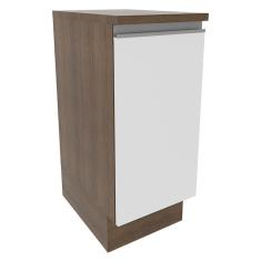 Imagem de Balcão Glamy 35cm 1 Porta Branco e Rustic Madesa