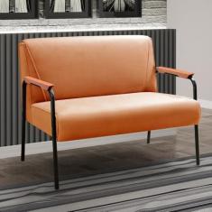 Imagem de Namoradeira Decorativa Braços Fixo Jade Terracota