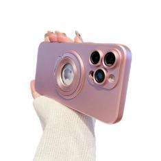 Imagem de Suporte dobrável com suporte magnético fosco para iPhone 15 14 Pro Max 13 12 11 14 15 Pro Max Plus Capa protetora de câmera, rosa, para iPhone 11 Pro