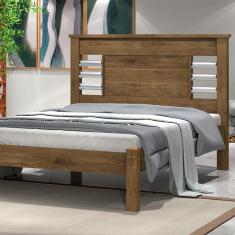 Imagem de Cama de Casal Raissa Flex Jequitibá/Off White - J&a Móveis