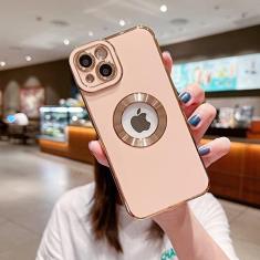 Imagem de Capa de telefone galvanizada macia para iPhone 11 12 13 14 15 Pro Max XS X XR 7 8 Plus Mini capa de silicone vazada, rosa, para iPhone 11Pro