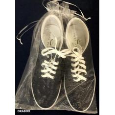 Imagem de 10 Saquinho De Organza 30x40 Branco P/ Tênis - ART FESTA