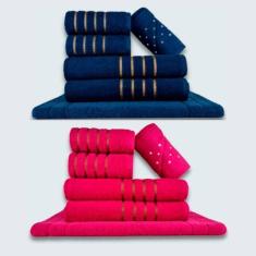 Imagem de Jogo De Toalhas 12 Pçs Coleção Dubai 100% Algodão Az+rs