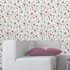 Imagem de Papel de Parede Adesivo Floral Roxo 1332 Rolo 0,58x3M