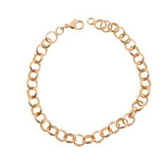 Imagem de Pulseira de Elo Português Médio Folheado a Ouro