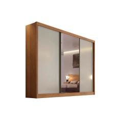 Imagem de Guarda Roupa 3 Portas De Correr E 6 Gavetas C 1 Espelho Sollo Plus Freijo Fendioff Novo Horizonte