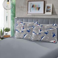 Imagem de Jogo Cama Infantil SBX Fantasy Malha Bruce Cinza