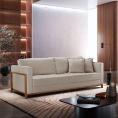 Imagem de Sofá Paris 03 Lugares 170cm X 90cm X 88cm Bege